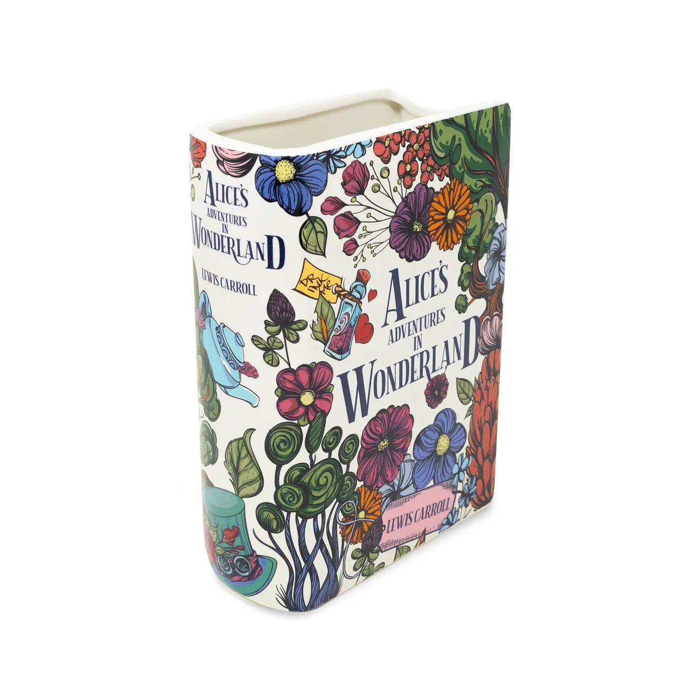 Vase en Forme de Livre - Alice aux Pays des Merveilles