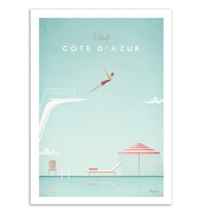 Art-Poster - Visit Cote d'Azur - 30 x 40