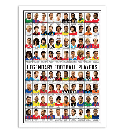 Art-Poster - Legendary Football Players - 50 x 70 cm