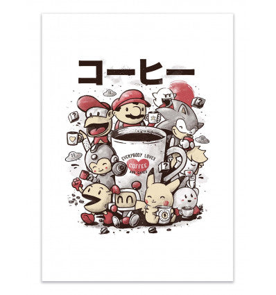 Art-Poster - Coffee and games - EduEly - 30 x 40 cm