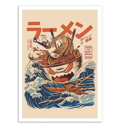 Art-Poster - Great Ramen off Kanagawa - Ilustrata - 30 x 40 cm