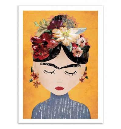 Art-Poster - Frida Yellow Version - Treechild - 30 x 40 cm