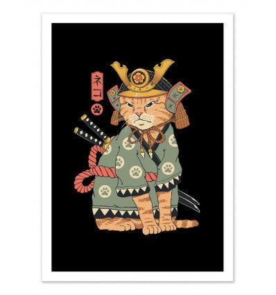 Art-Poster - Neko Samurai - 30 x 40 cm