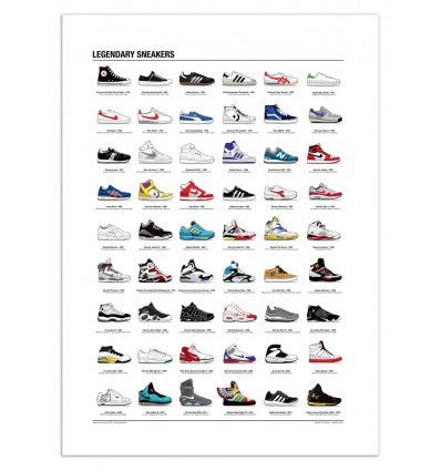 Art-Poster - 2000's-2010's Legendary Sneakers - Olivier Bourdereau - 50 x 70 cm