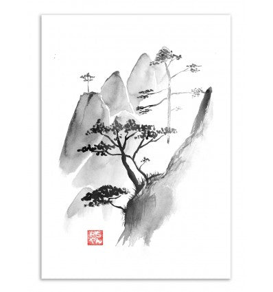 Art-Poster - Cliff - Pechane Sumie - 30 x 40 cm