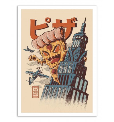 Art-Poster - Pizza Kong - Ilustrata - Format : 30 x 40 cm