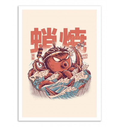 Art-Poster - Takoyaki Attack - Ilustrata - 30 x 40 cm