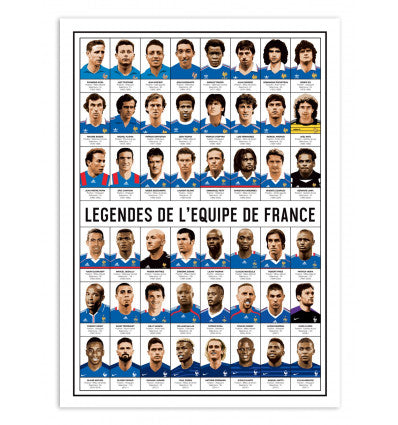 Art-Poster - Légendes de l'équipe de France - 30 x 40 cm