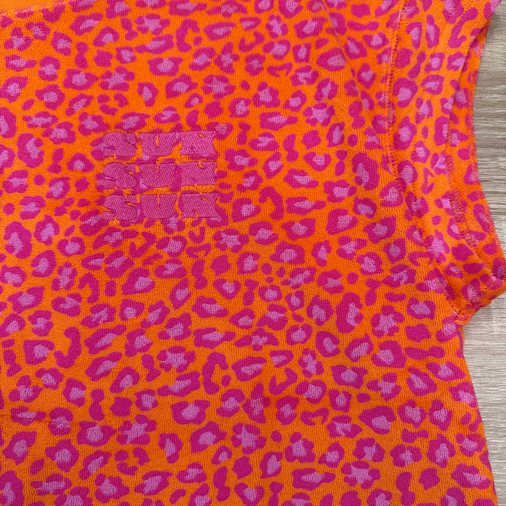 T-Shirt Talia Éponge - Léopard Rose