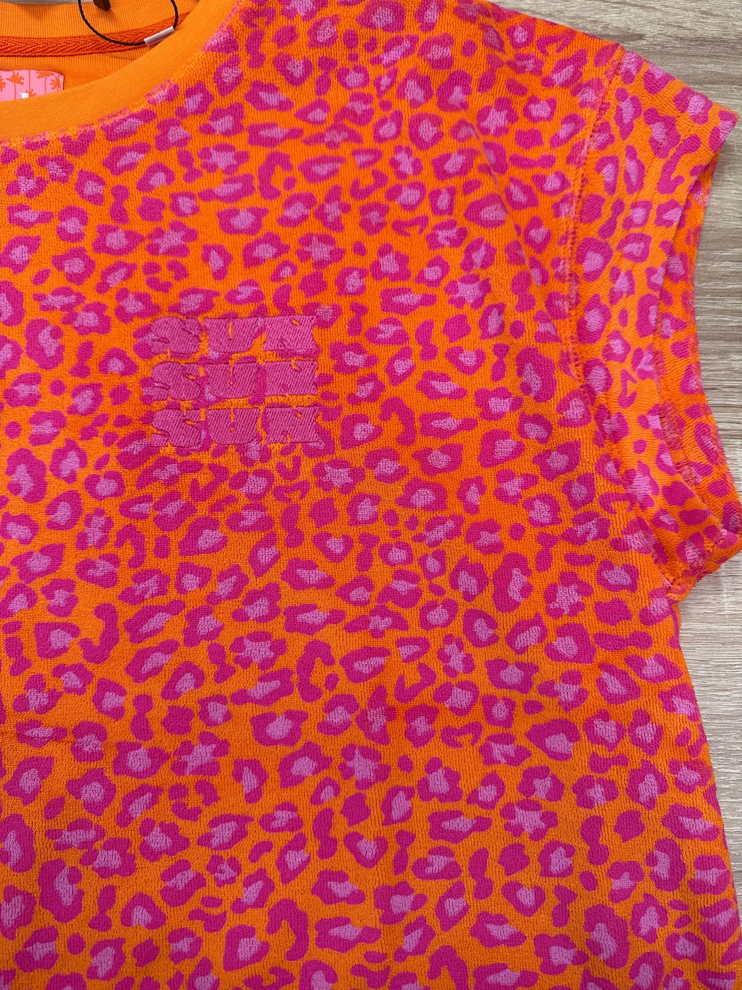 T-Shirt Talia Éponge - Léopard Rose