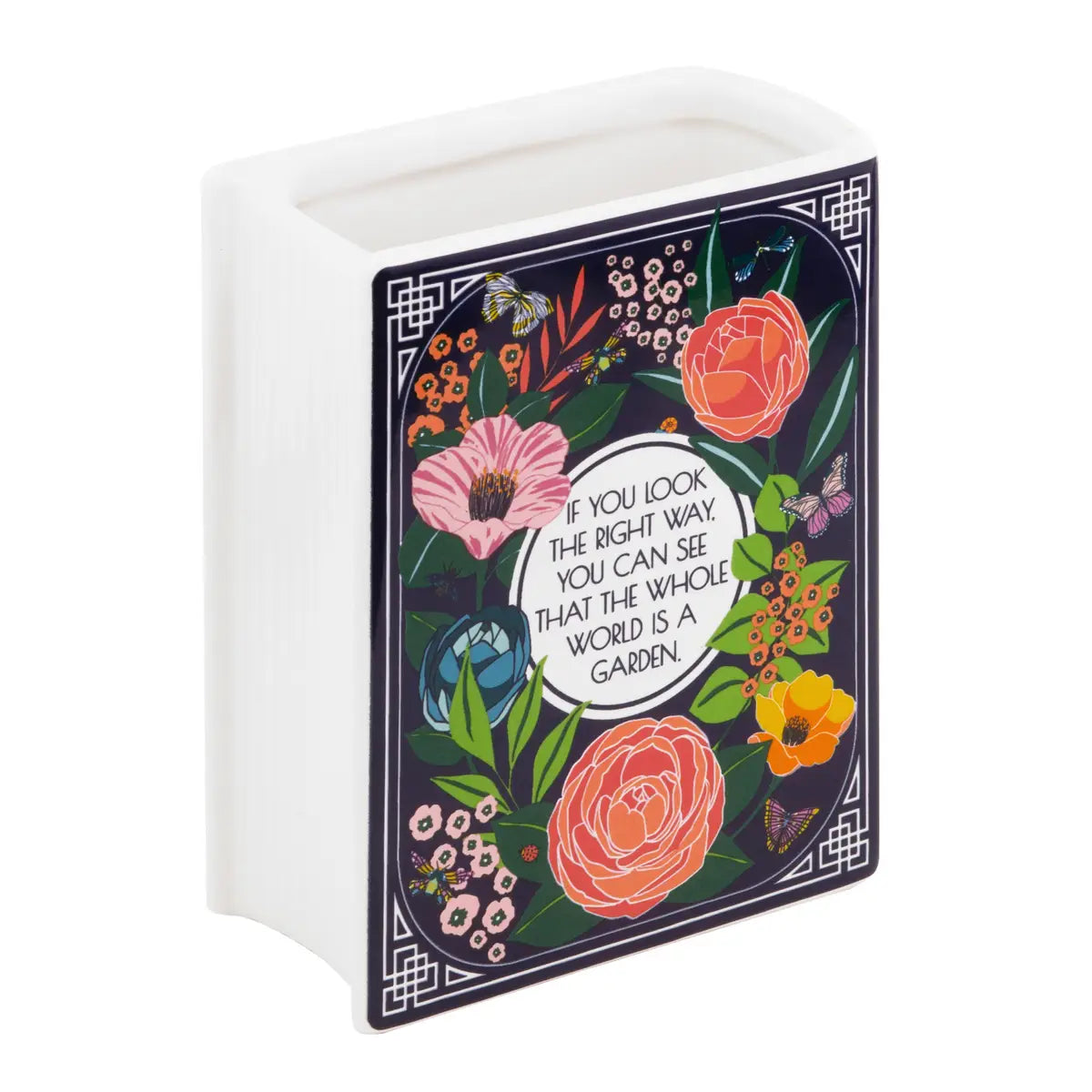 Vase en Forme de Livre - Le Jardin Secret