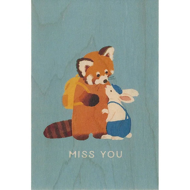 Carte en Bois - Miss You