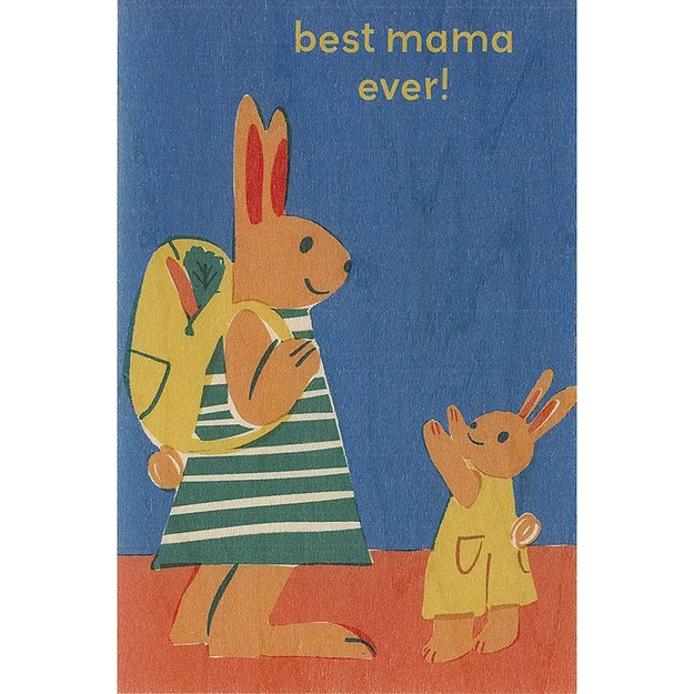 Carte en Bois - Greetings Mama