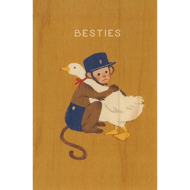 Carte en Bois - Monkey