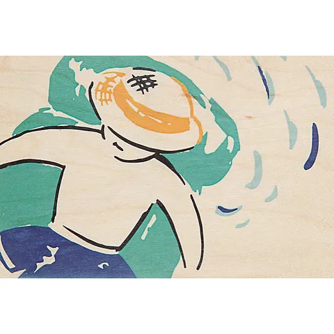 Carte en Bois - Swimmers Airbed