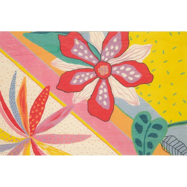 Carte en Bois - Fleurs Géantes