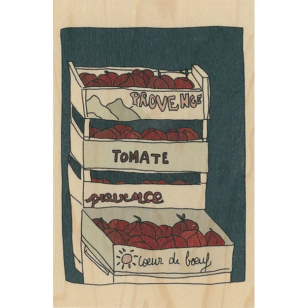 Carte en Bois - Tomates