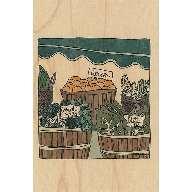 Carte en Bois - Le Sud Jour de Marché