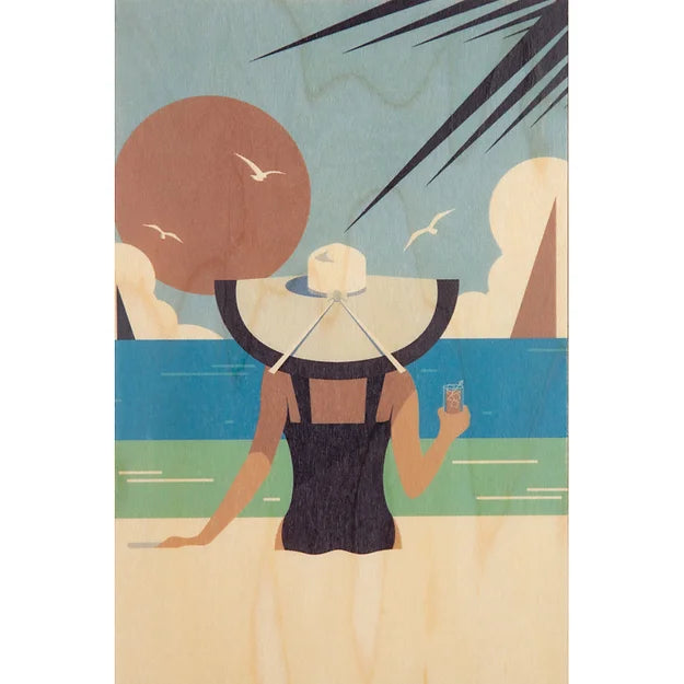 Carte en Bois - Dreams Sunbathing