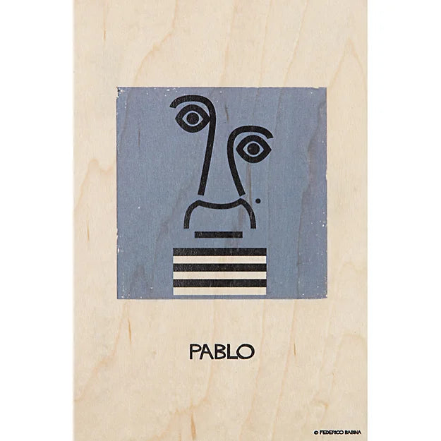 Carte en Bois - Portrart Pablo