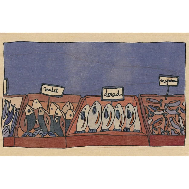 Carte en Bois - Le Sud Marché aux Poissons