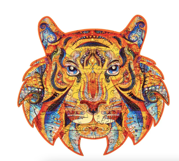Puzzle en Bois - Le Tigre Captivant
