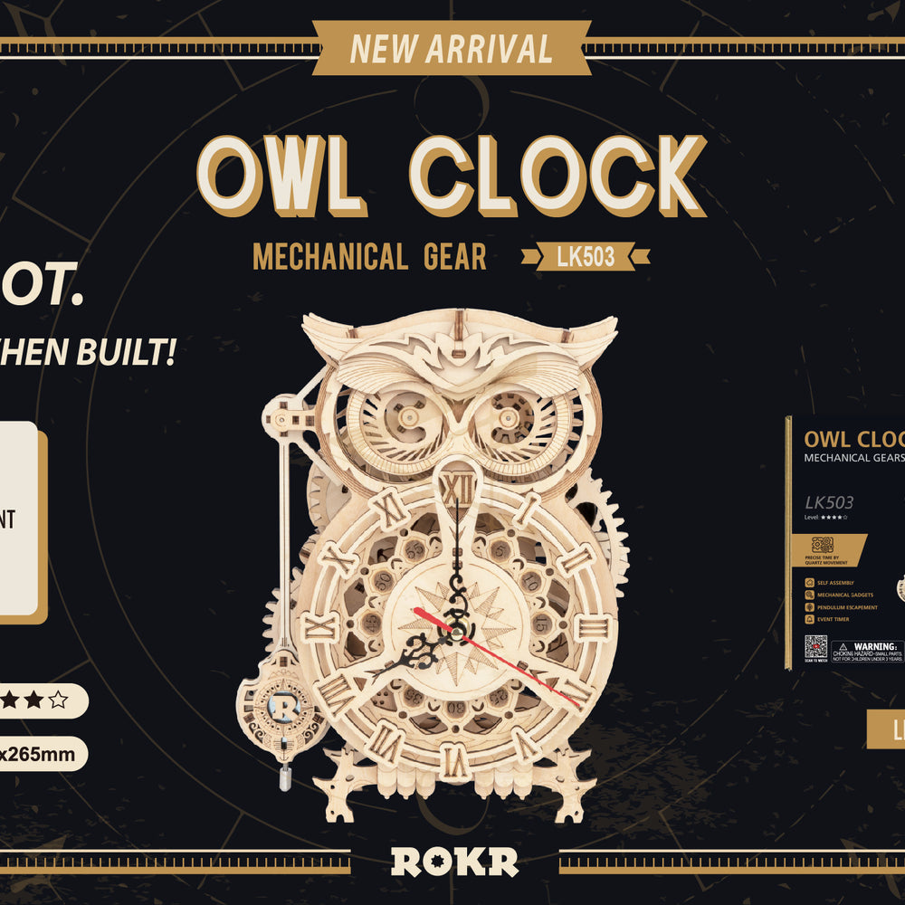 
                  
                    Maquette en Bois - Horloge Hibou
                  
                