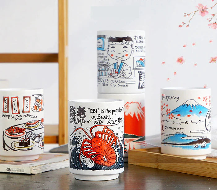Mug Japonais Restaurant bleu