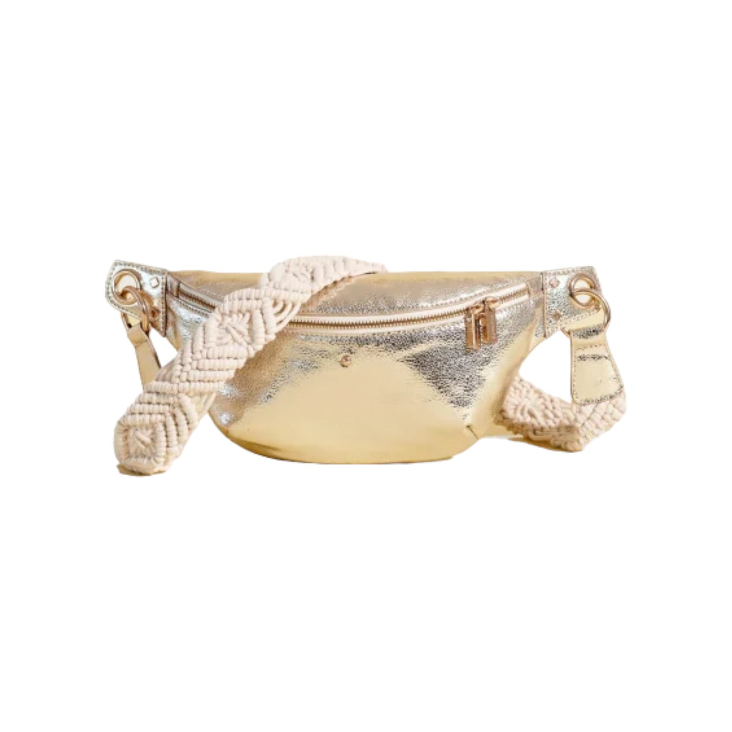 Banane Nicole en cuir doré