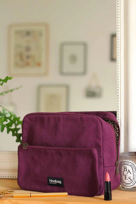 Trousse de toilettes XL Alix Prune