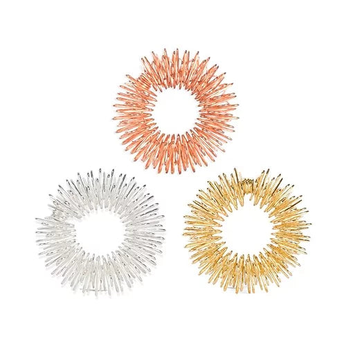 Bagues de Massage des Points d'Acupunctures - Lot de 3