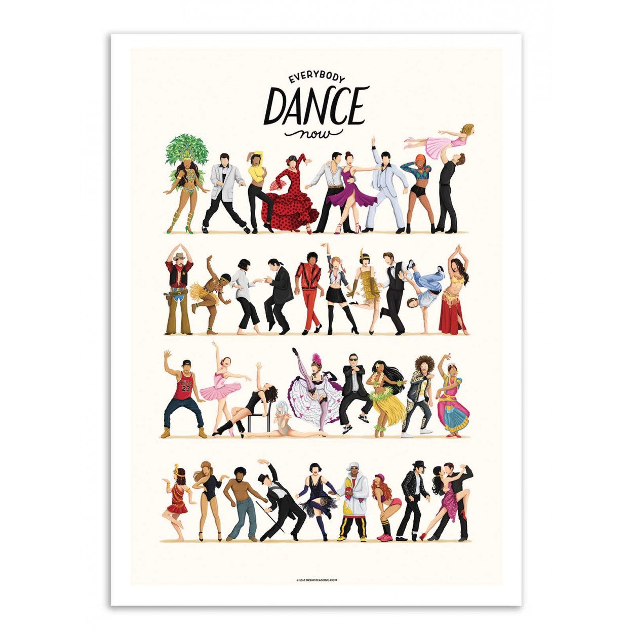 Art-Poster - Everybody Dance Now - Nour Tohme - 30X40 cm