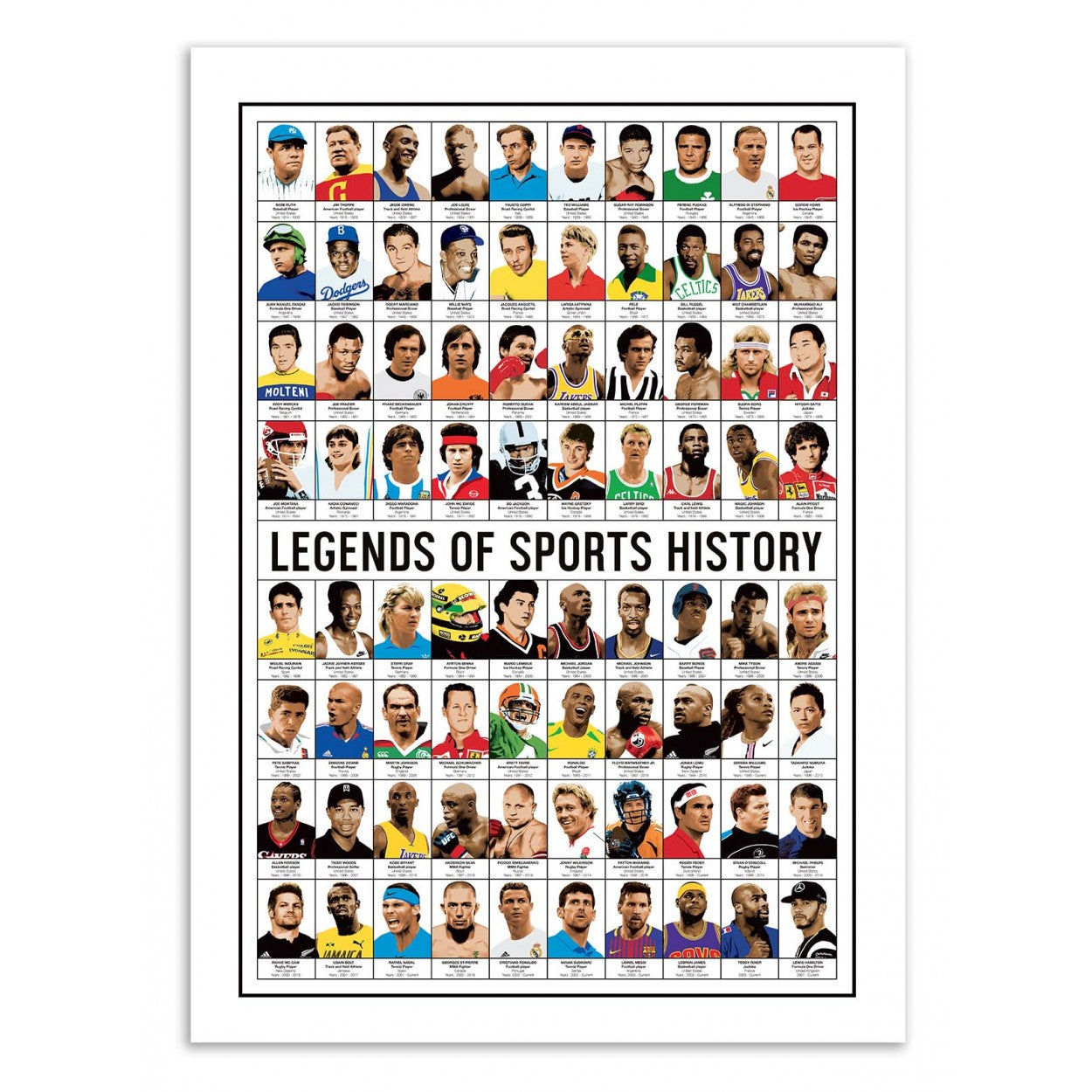 Art-Poster - Legends of Sports History - 50X70 cm