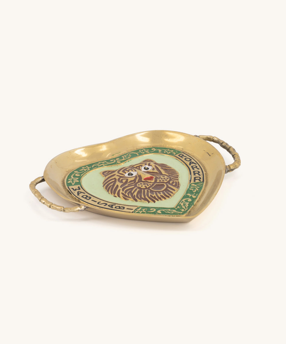 Assiette en Laiton - Lovesome Lion
