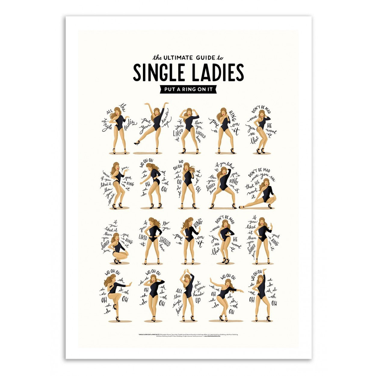 Art-Poster - Single Ladies - Nour Tohme - 50X70 cm